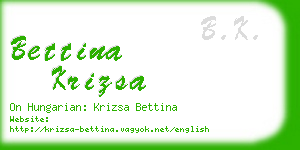 bettina krizsa business card